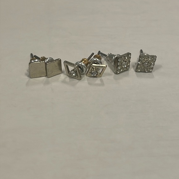Assorted Silver Diamond Shaped earrings - Picture 1 of 1